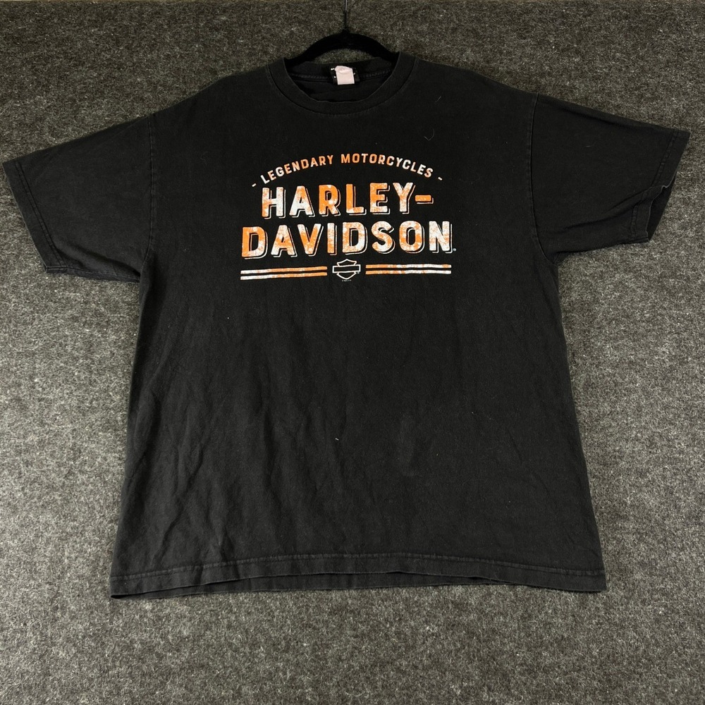 Vintage 90s Harley Davidson T Shirt Mens Black XL Reel Brothers Wisconsin Dells